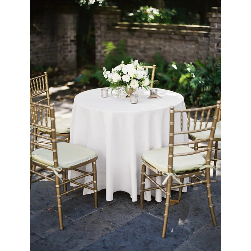 Hokku Designs 10 Packs Premium Round Tablecloth 90 Inch White Polyester Table Cloth Bulk Washable Polyester Fabric Tablecloths Table Cover For Wedding Party Banquet Buffet Table Holiday Dinner (White, 90 Inch)