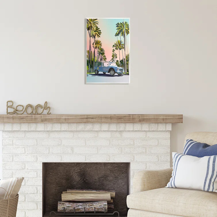 Stupell Industries Ba-033-Framed " Glam Summer Truck " by Amelia Noyes