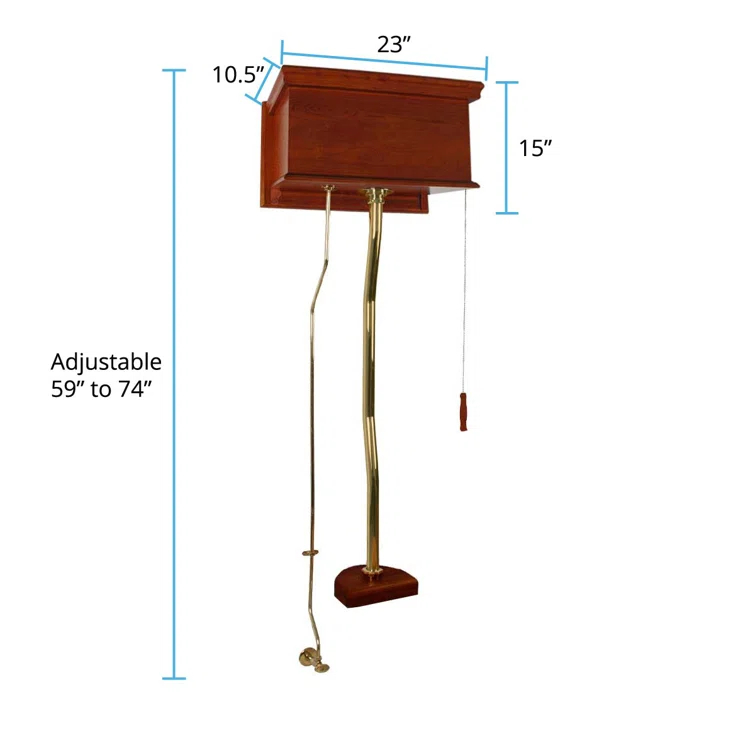 The Renovators Supply Inc. High Tank Pull Chain Toilet Conversion Kit Z-Pipe 21460
