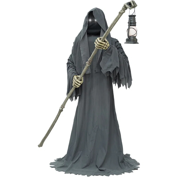 Haunted Hill Farm 6-Ft. Tall Motion-Activated Ghostly Guide Premium Talking Halloween Animatronic & Reviews | Wayfair