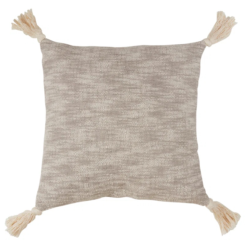 Saro Oneeka Collection Tassels Down Throw Pillow