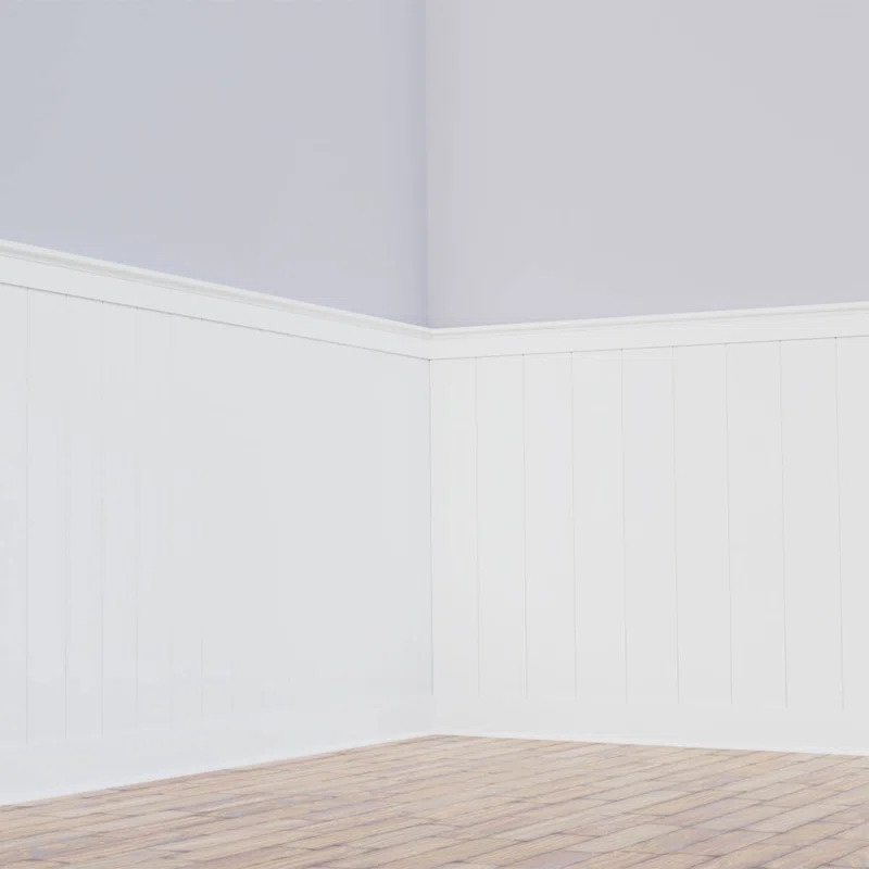 Deluxe Shiplap with a Nickel Gap 8' Length PVC Wainscoting Kit