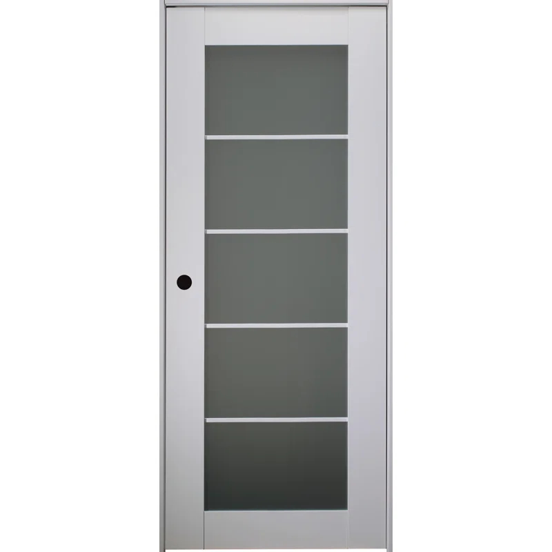 Belldinni Smart Pro 5-Lite DIY-Friendly Manufactured Wood and Glass Single Prehung Interior Door