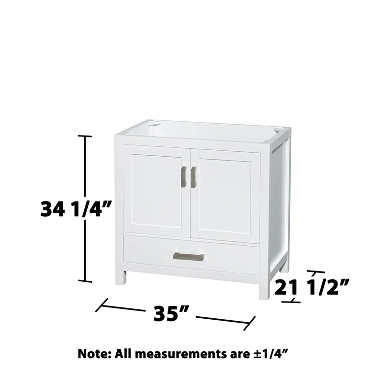 Wyndham Collection Sheffield 35" Freestanding Single Vanity Base Only