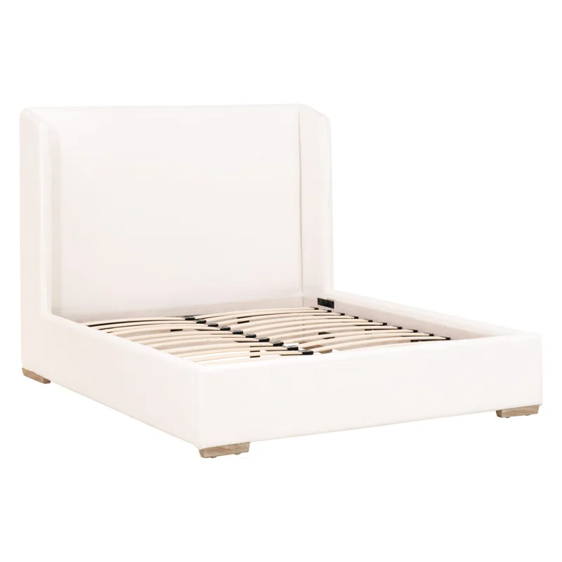 Benjara Upholstered Wingback Bed