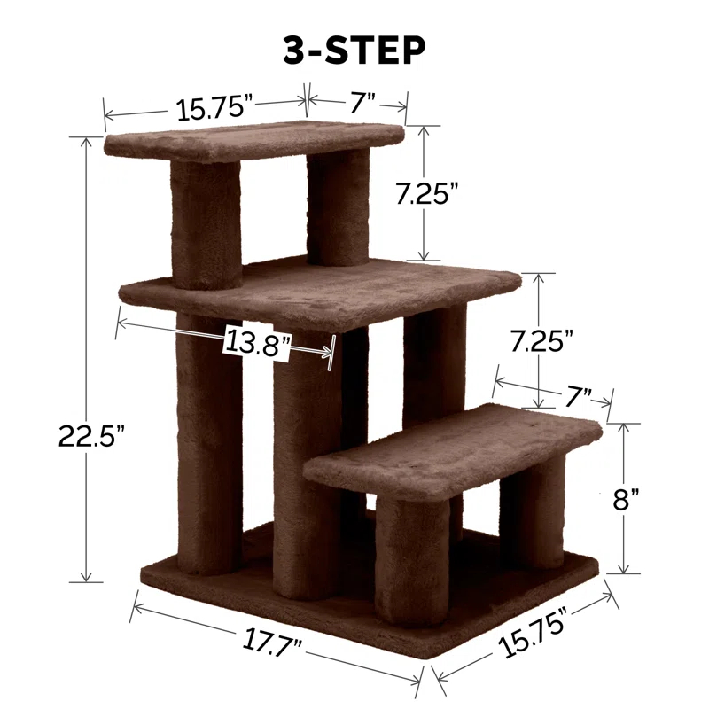 FurHaven Stairs With 3 Steps