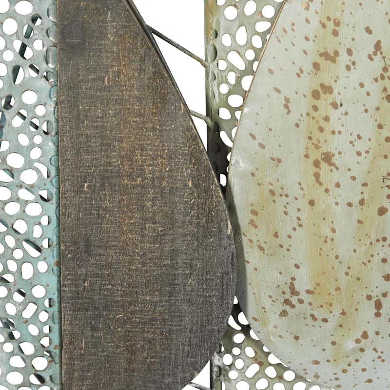 XMVJHOME Modern Leaf Wall Art Sculpture With Metal Wire Accents, Minimalist Botanical Home Decor, Open-Frame Design For Contemporary Interiors