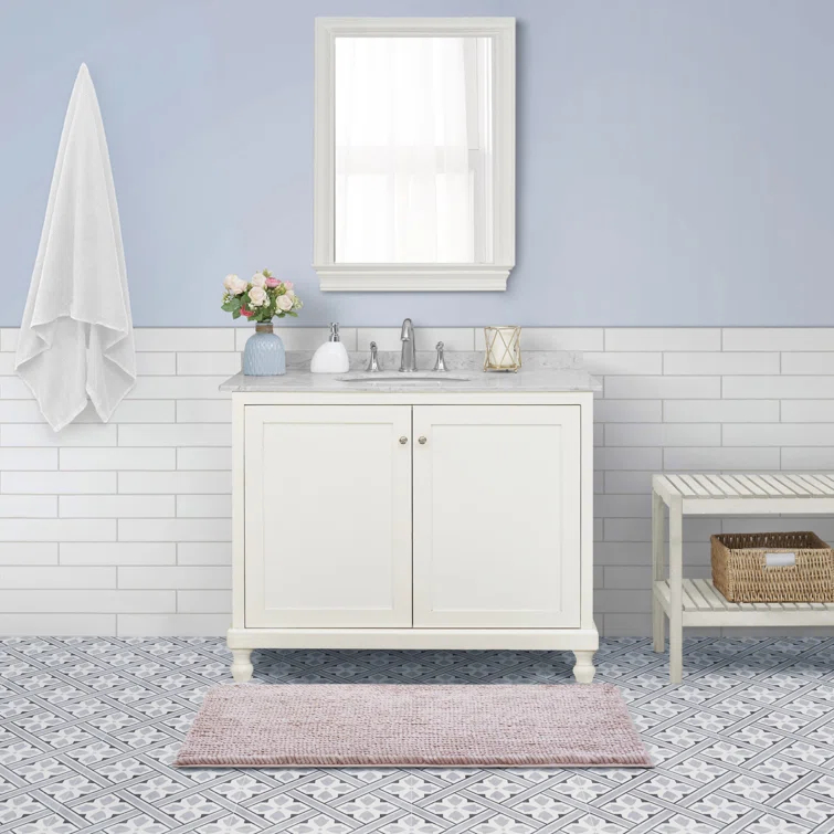 Laura Ashley Laura Ashley Butter Chenille Bath Rug