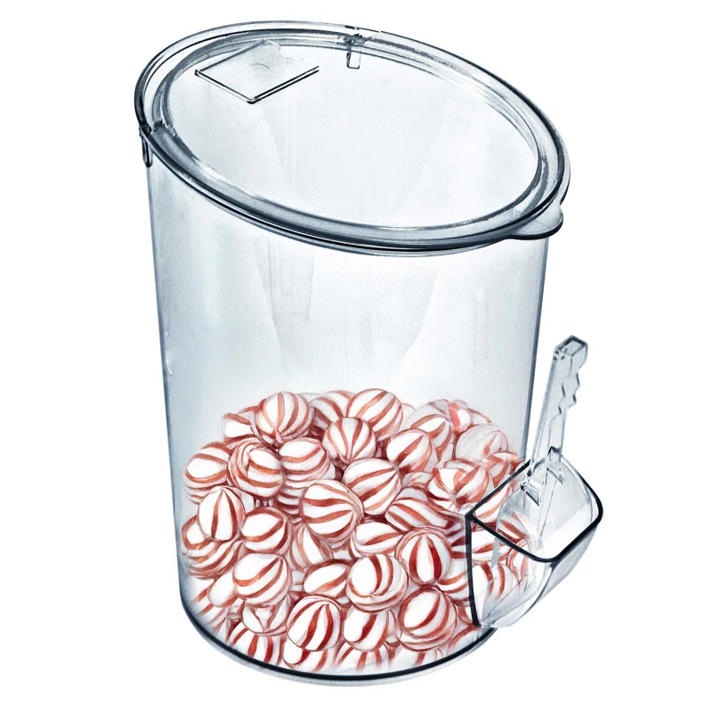 Azar Displays 3.7 Gallons Clear Acrylic Candy Bin with Scooper