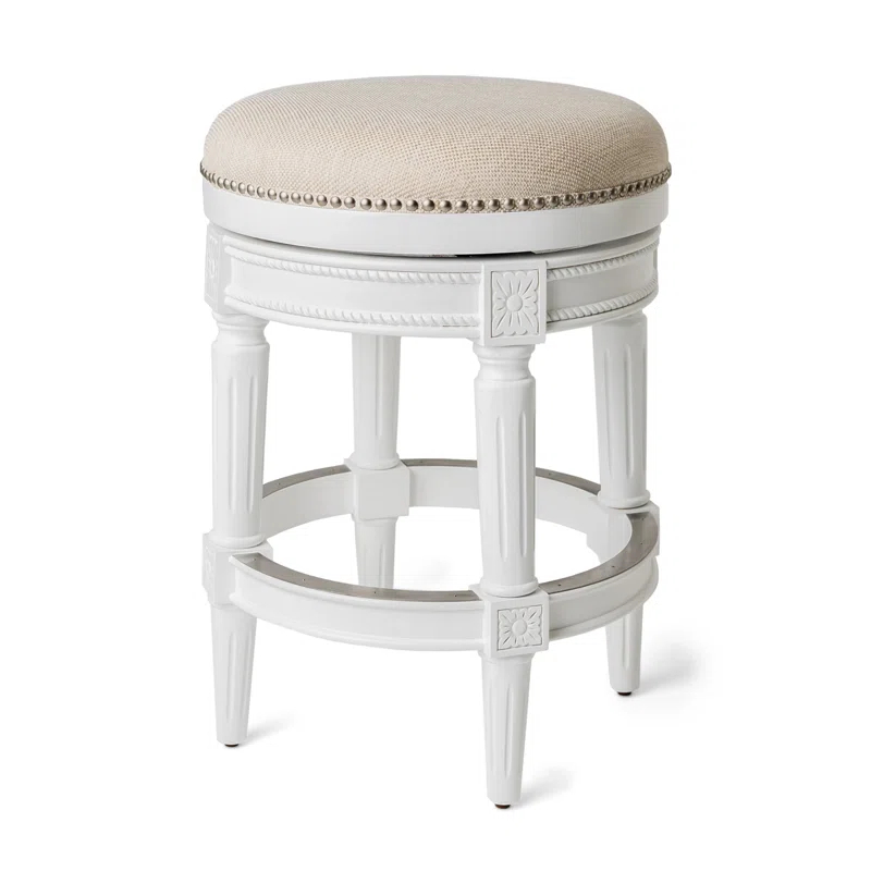 Maven Lane Maven Lane Pullman Backless Stool with Fabric Upholstery
