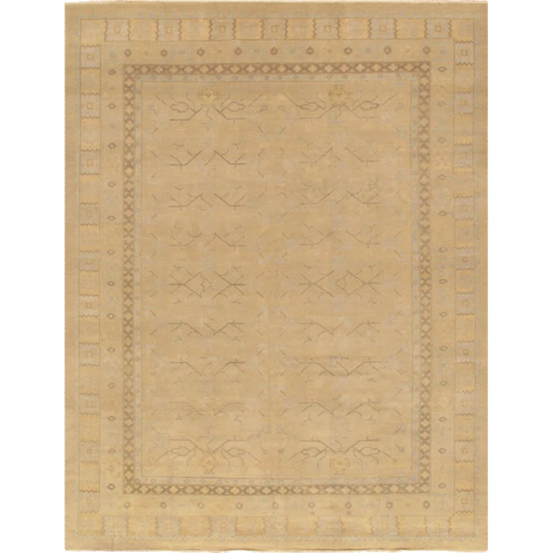 Pasargad Khotan Oriental Hand-Knotted Wool Brown Area Rug