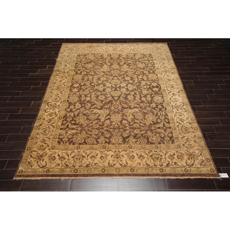Orysia One-of-a-Kind Rectangle:8'7''x12' Wool Area Rug in Brown