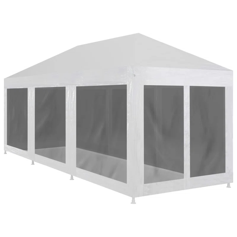 vidaXL 29.5 Ft. W x 9.8 Ft. D Steel Party Tent with 4 Mesh Sidewalls