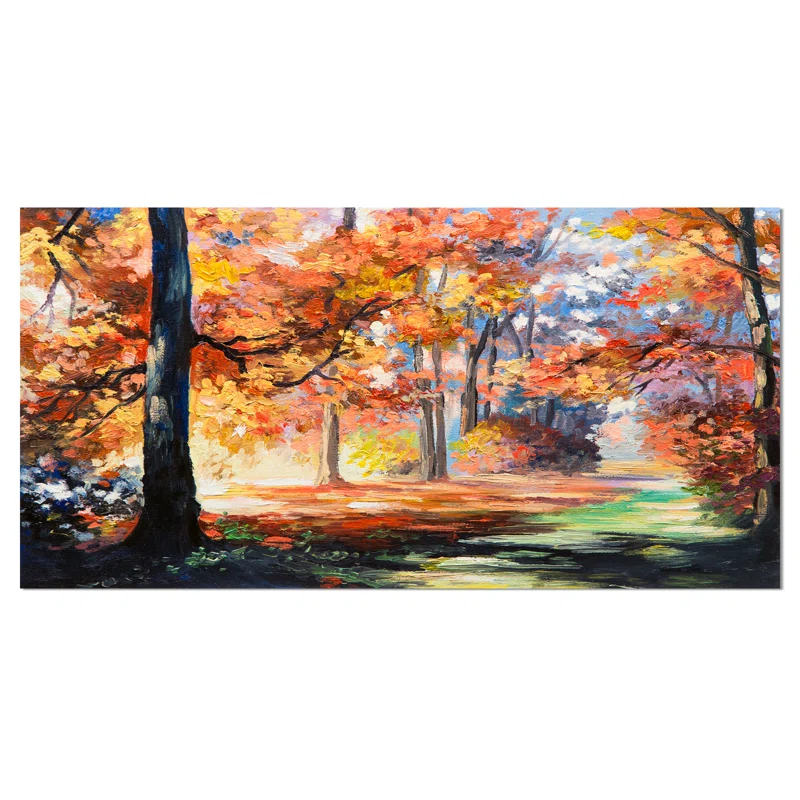 " Fall Trail In Forest Landscape "