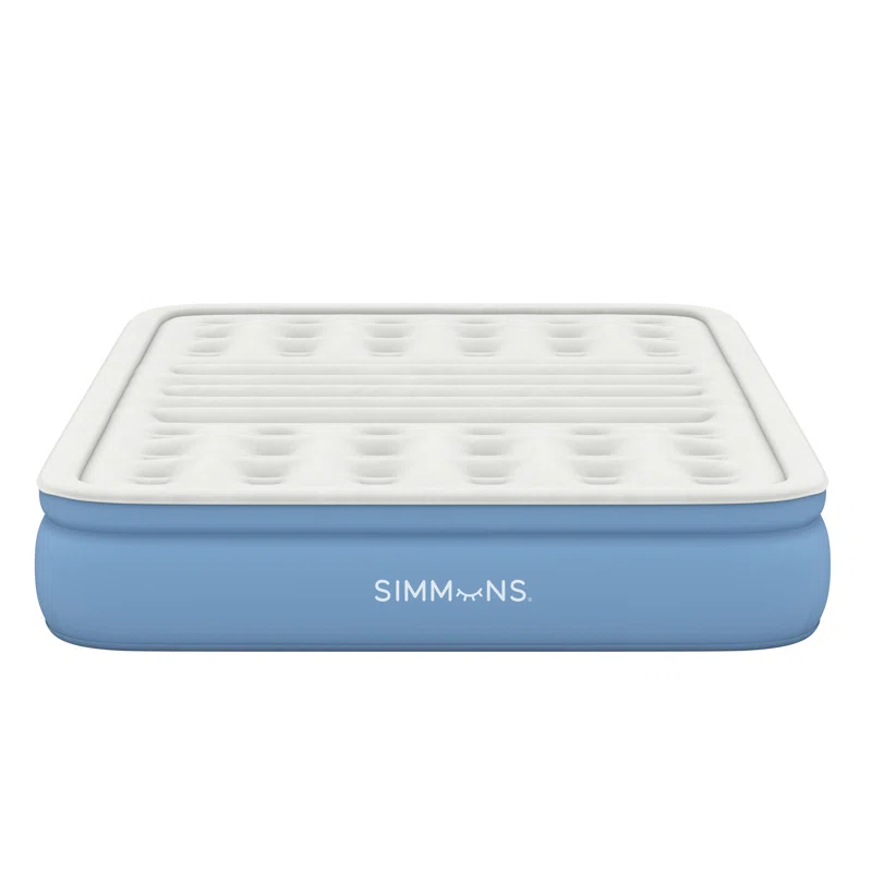 Simmons Simmons Lumbar Firm, 12" Tri-Zone Inflatable Air Mattress with Built-In Pump & Extra Lumbar Support
