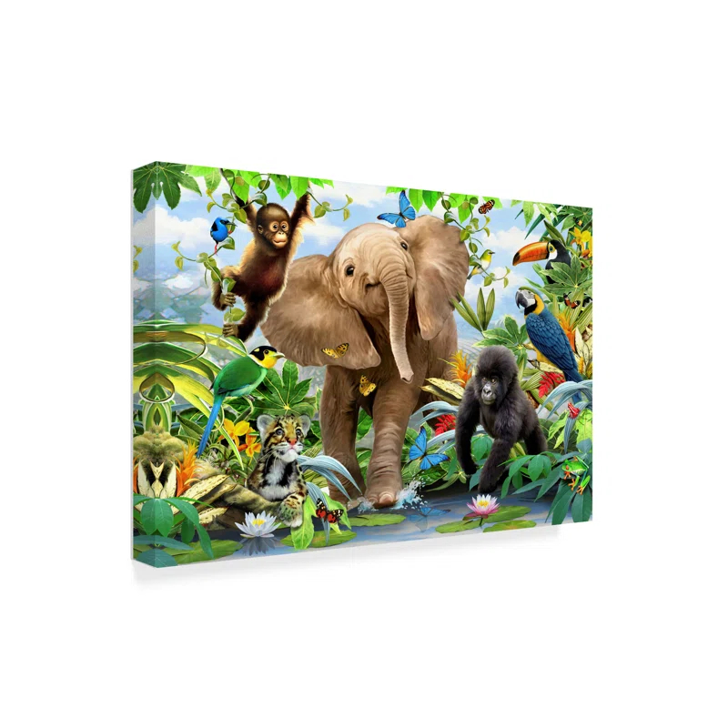 Trademark Fine Art " Baby Jungle " by Howard Robinson