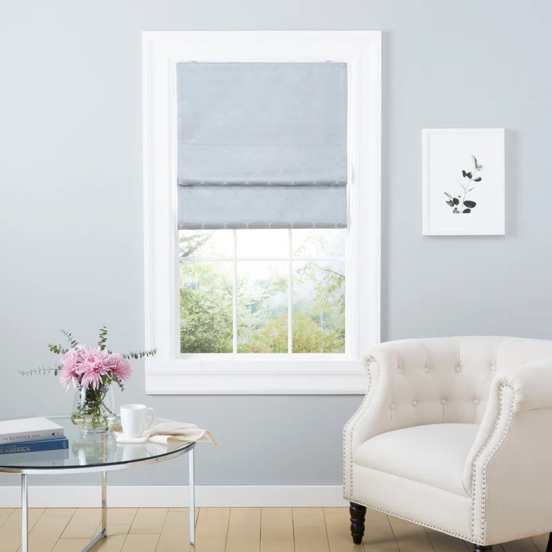 Amalgamated Textiles Montague Trellis Blackout Roman Shade