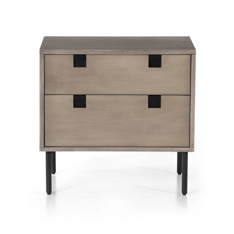 Iron & Acacia 2-Drawer Nightstand (24")