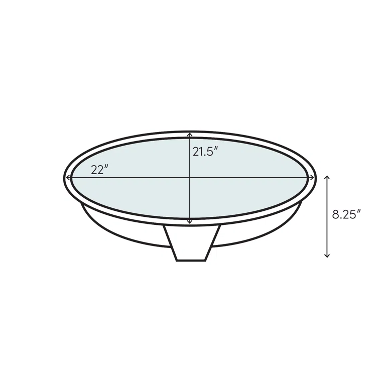 American Standard American Standard Mezzo 21.5'' Ceramic Circular Bathroom Sink with Overflow 9960403.02