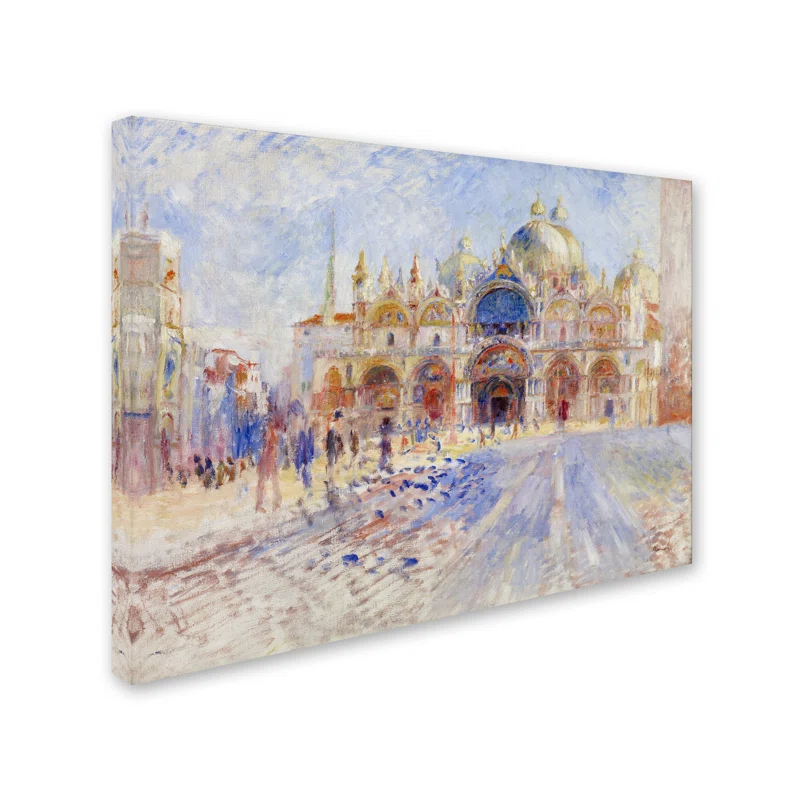 Vault W Artwork " The Piazza San Marco Venice " by Pierre-Auguste Renoir