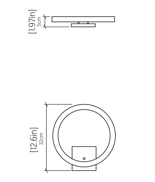 Blonde Freijo Circular LED Wall Sconce