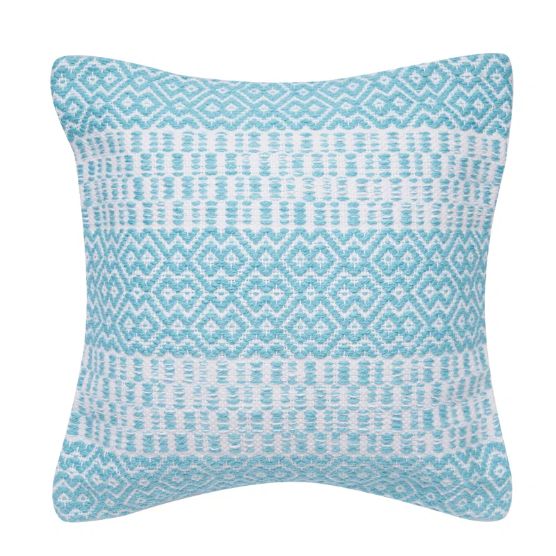 C&F Home Pim Diamond Stripe Aqua Pillow