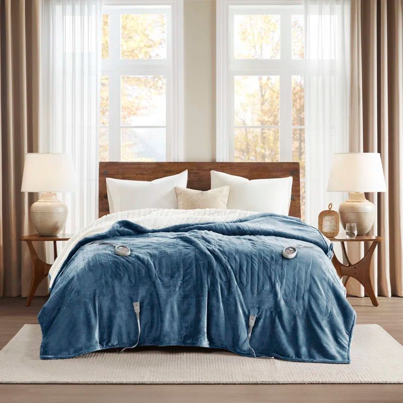Woolrich Heated Plush to Berber Blanket