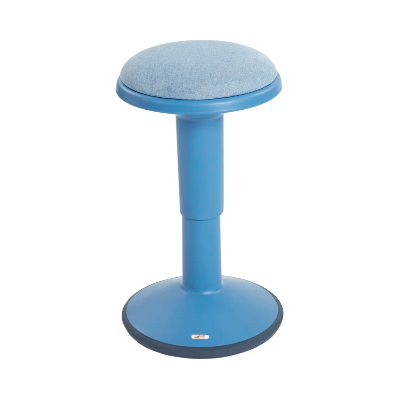 ECR4Kids ECR4Kids Sitwell Wobble Stool with Cushion, Adjustable Height, Active Seating