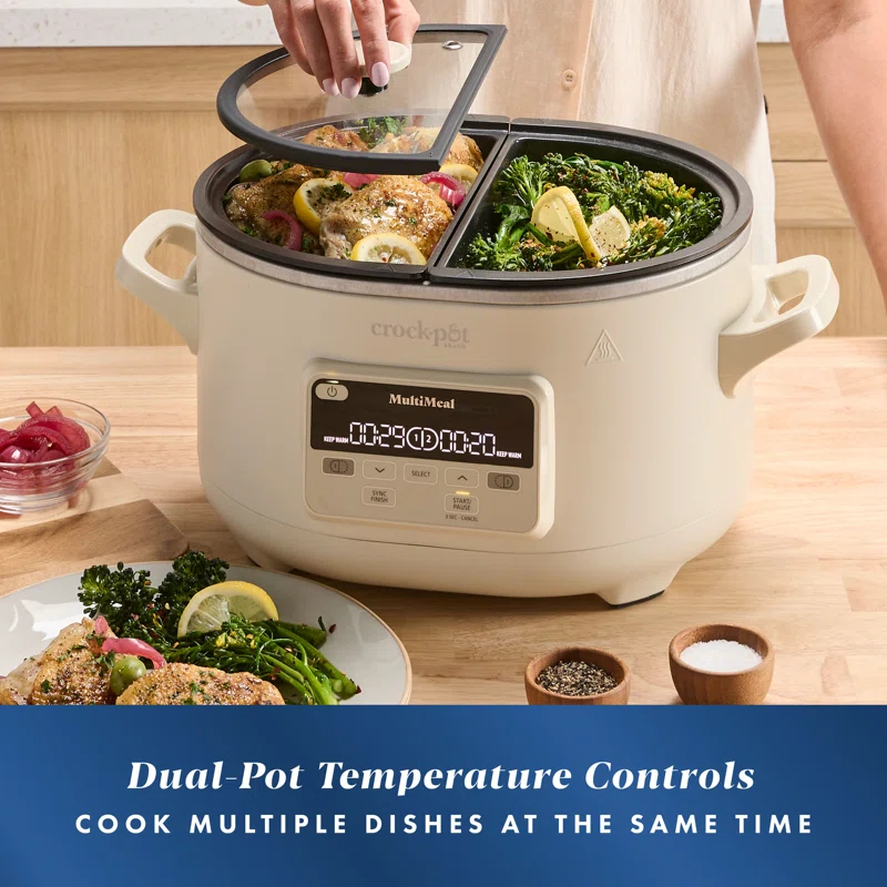 Crock-pot Crock-Pot MultiMeal Multicooker and Programmable Slow Cooker with Bake Function, Oat Milk