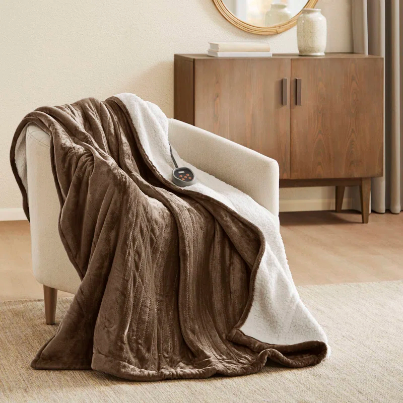 Woolrich Heated Plush to Berber Blanket