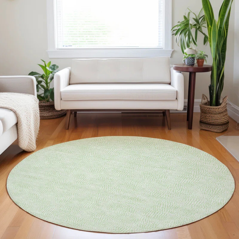 Machine Washable Indoor/Outdoor Chayden ACN1058 Mint Rug