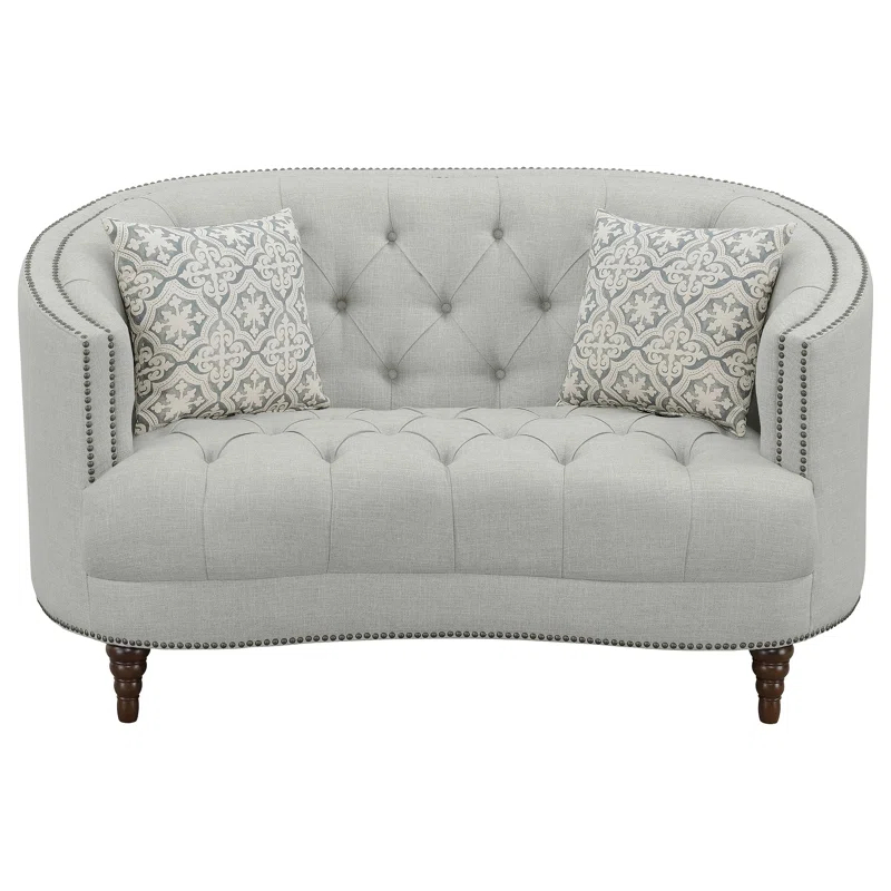 Kirby Kha Avonlea Upholstered Sloped Arm Loveseat Fabric