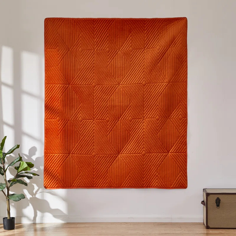 Greenland Home Fashions Riviera Velvet Quilted Throw