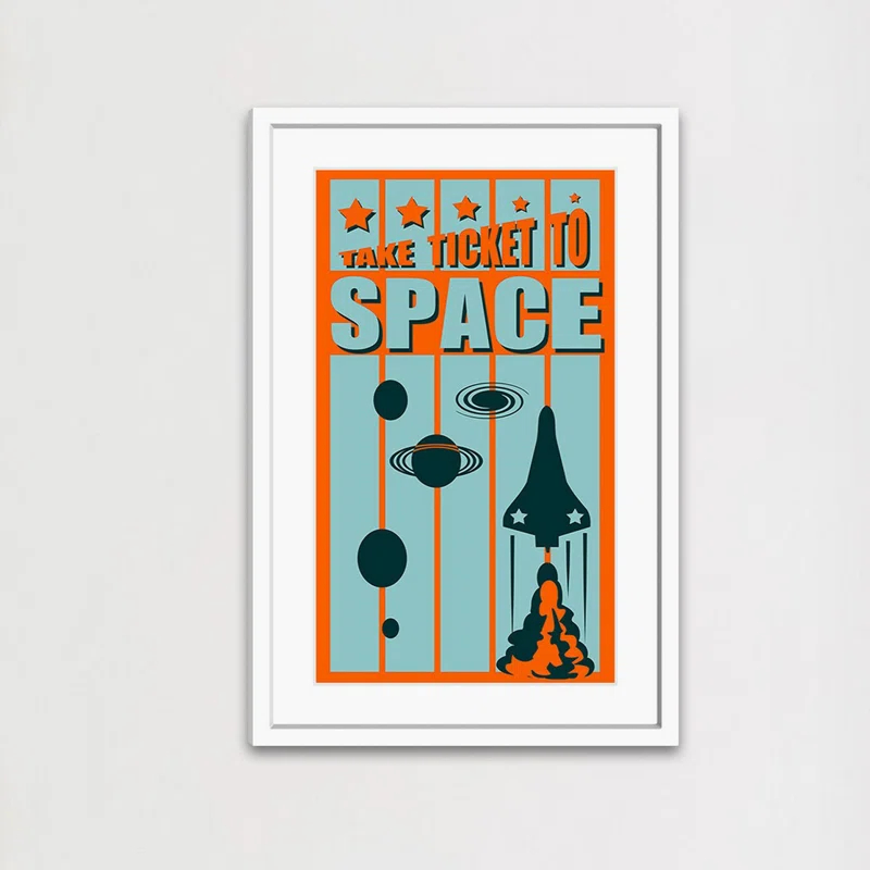 Marmont Hill "Ticket to Space" Framed Print