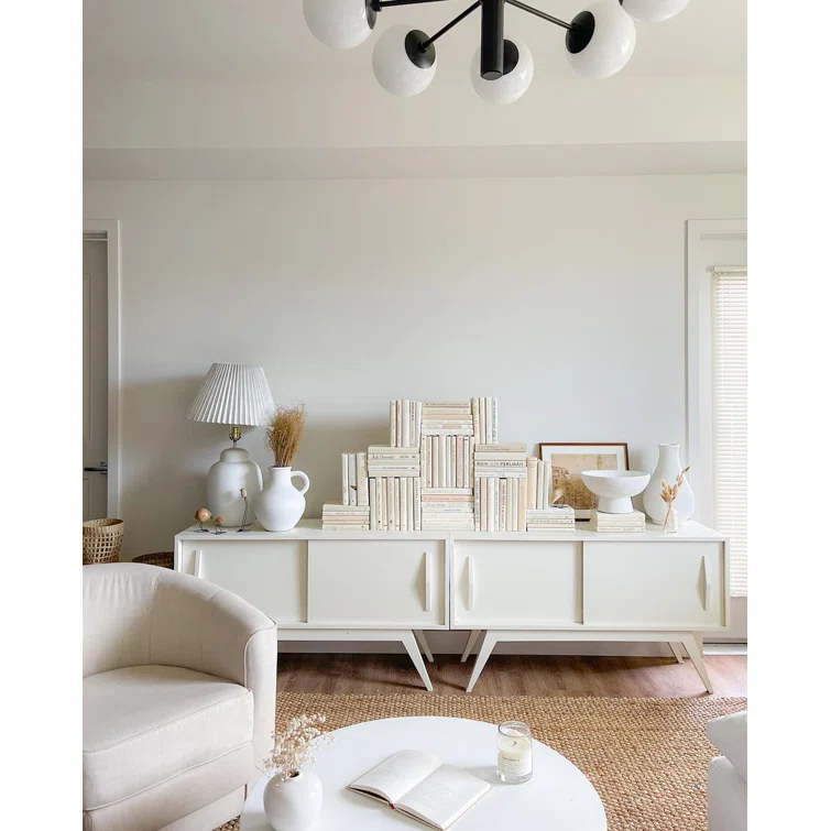 Modern Off-White Hardback Book Wall Decor Set of 100