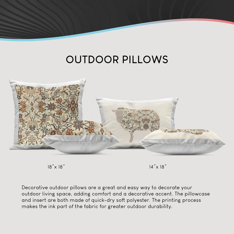 Stupell Industries Abstract Indoor/Outdoor Throw Pillow