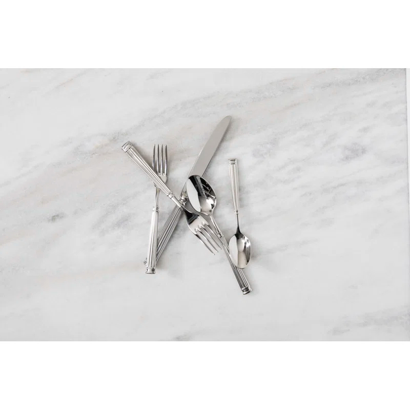 Doria 5 Piece 18/10 Stainless Steel Flatware Set, Service for 1
