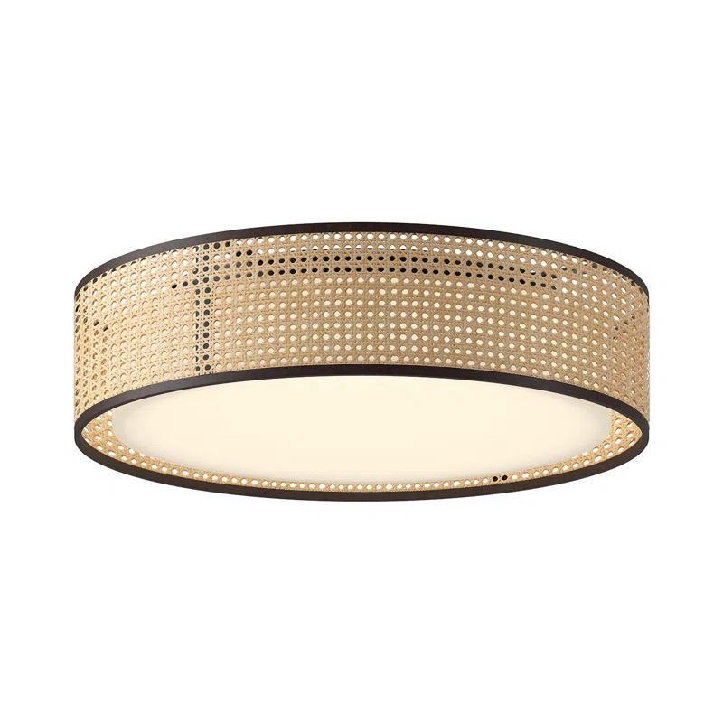 Lyla Rattan LED Flush Mount