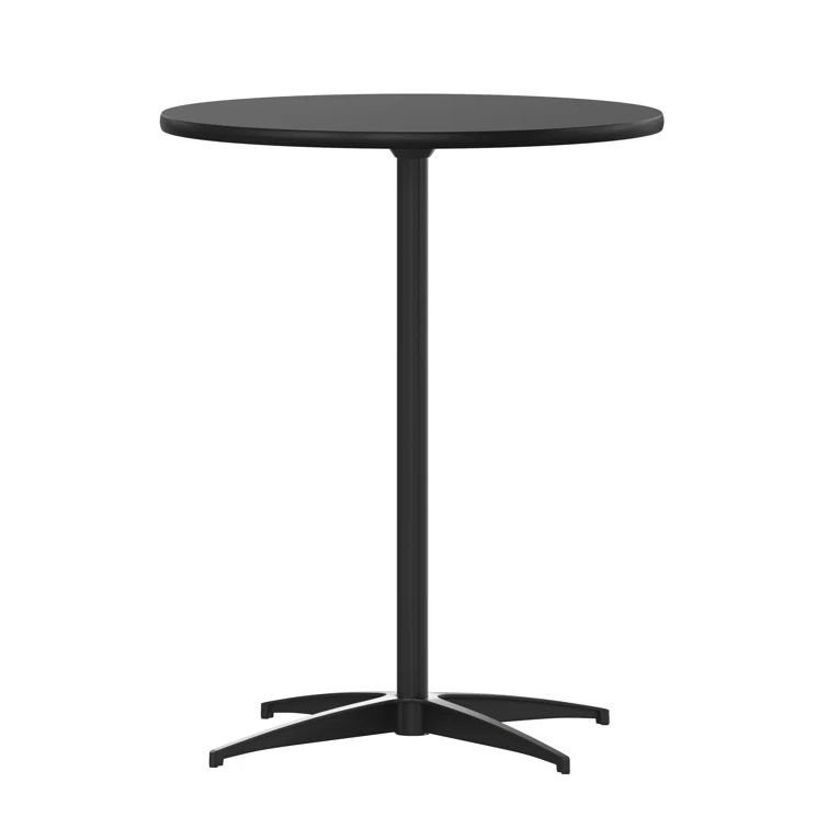 Flash Furniture Marrel Round Wood Cocktail Table with Columns
