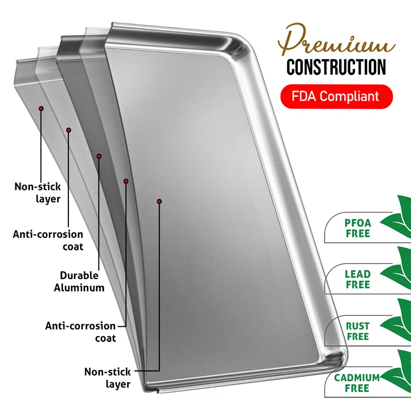 Joytable Joytable Non-Stick Aluminized Half Sheet Pan