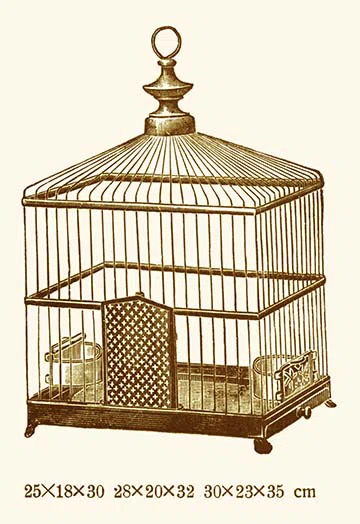Buyenlarge " Ornate Brown Bird Cage J "