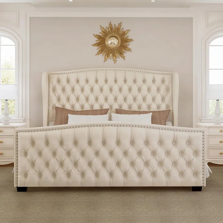 House of Hampton® Platform Bed Frame With Wingback Headboard
