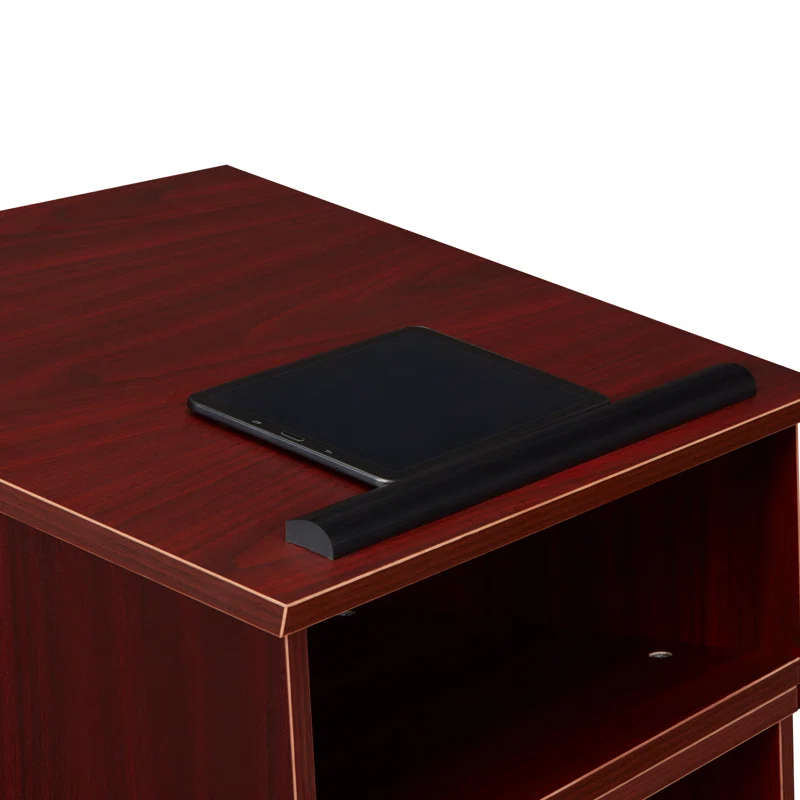 13.75'' Wood Tabletop Lectern with Storage