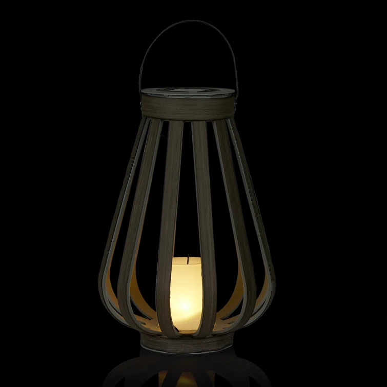 Alpine Solar Decorative Plastic Lantern w/ LED Light