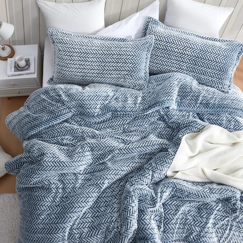 Coma Inducer Peak Of Cozy Baffle Box Stitch Chevron / Zig Zag Comforter Set