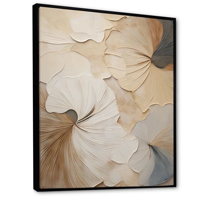Design Art Beige Minimalism Elegance In Bloom - minimal wall art print