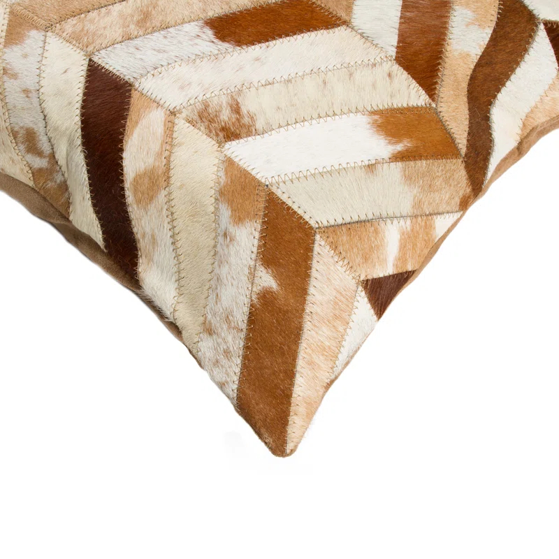 eRug Outlet Torino Leather/Suede Throw Square Pillow Cover & Insert