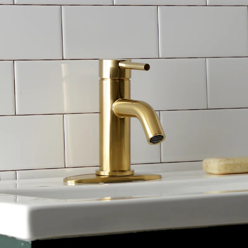 Kingston Brass LSF8223DL Kingston Brass Concord Single-Handle 1-Hole Deck Mount Bathroom Faucet with Push Pop-Up