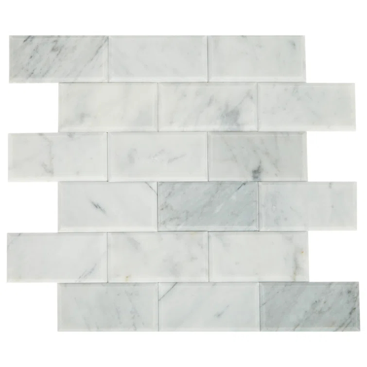 Daltile Simply Stick Mosaix 4'' W x 2'' L Natural Stone Peel and Stick Mosaic Tile