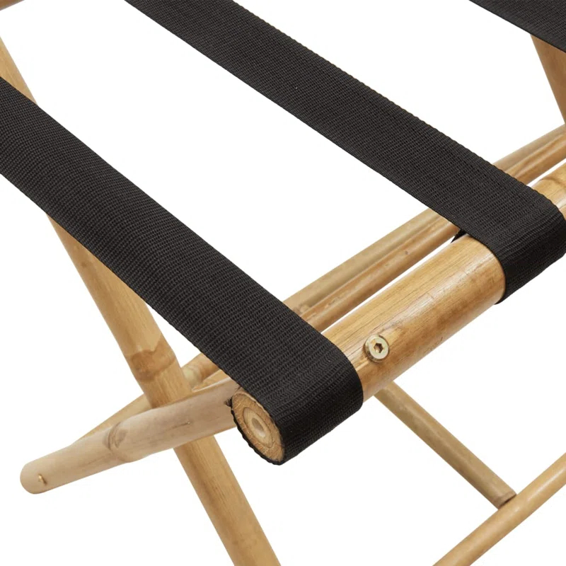 Vidaxl Folding Luggage Rack 24.4"X16.5"X19.9" Bamboo